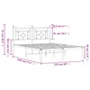 Bettgestell mit Kopfteil Metall Weiß 135x190 cm Produktbild-Vorschau 11