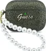 Puzdro Guess Glitter Pearl Strap pre AirPods Pro 3 - čierne Náhľad obrázku produktu 5