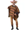 A man wearing a Mexican costume including a sombrero and a poncho. Produktbild-Vorschau