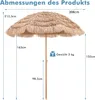 A diagram showing the dimensions and weight of a beach umbrella. Produktbild-Vorschau