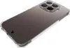 A clear phone case with a smoky gray back is shown from a diagonal angle against a white background. Produktbild-Vorschau