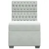 vidaXL Boxspringbett mit Matratze Hellgrau 100x200 cm Samt Produktbild-Vorschau 4