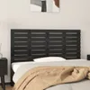 vidaXL Wand-Kopfteil Schwarz 146x3x63 cm Massivholz Kiefer Produktbild-Vorschau 2