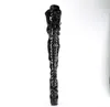 A single black boot shown from the back against a white background. Produktbild-Vorschau