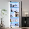 LED Vitrine Hochschrank Standvitrine mit LED-Beleuchtung Produktbild-Vorschau 2
