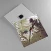 Wanduhr - Quadrat - Glasuhr - Roboter Samurai Schwert Produktbild-Vorschau 2