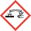 A safety symbol indicating corrosive properties. Produktbild-Vorschau