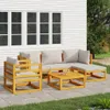 The Living Store 6-tlg. Garten-Lounge-Set mit Hellgrauen Produktbild-Vorschau 2