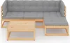 vidaXL Set salotto da giardino 5 pezzi con cuscini in legno Anteprima dell’immagine prodotto 3