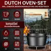 Gusskönig Dutch Oven 12 l ohne Füße 2in1 Deckelheber, Produktbild-Vorschau 2