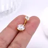 Piercing do pępka złoto 925 srebro cyrkonia tytanowa 14G Podgląd zdjęcia produktu 6