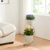 Blumenständer 'Almelo' 63x29x21cm Metall Hellgrau Produktbild-Vorschau 1