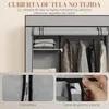 Fahrbarer Stoffkleiderschrank mit Kleiderstange und 6 Produktbild-Vorschau 7