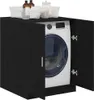 Armoire pour lave-linge vidaXL, noir, aspect chêne, Voir les images du produit 3