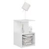 vidaXL Stolik nocny biały wysoki połysk 35x35x55 cm Podgląd zdjęcia produktu 5