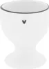 Eierbecher Heart weiß mit schwarzem Herz H. 6cm D. 5cm Produktbild-Vorschau 2