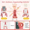 COSTWAY 4-in-1 Kindertafel, Doppelseitige Kinderstaffelei, Produktbild-Vorschau 4