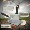 Grillspachtel 2er Set aus Edelstahl – Profi Plancha zubehör Produktbild-Vorschau 2