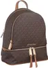 A brown Michael Kors backpack with the MK logo pattern. Anteprima dell’immagine prodotto