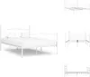 vidaXL Bettgestell mit Lattenrost Weiß Metall 160 × 200 cm Produktbild-Vorschau 1