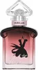 A perfume bottle with a pink gradient and a black silhouette of a dress on a mannequin. Voir les images du produit