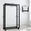 Dřevěný stojan Keri s kolečky 25x80x125, černý kov Náhled obrázku produktu 9