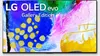 A television screen displaying abstract art with text overlay. Produktbild-Vorschau