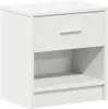 A white nightstand with one drawer and an open shelf. Náhľad obrázku produktu