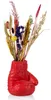 Vase en céramique, forme de gant de boxe, 19 cm, rouge, Voir les images du produit 4