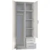 2-türig Kleiderschrank mit Schubladen Roma 80 cm Schrank Produktbild-Vorschau 3