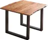Esstisch Baumkante massiv 80 x 80 cm Akazie nougat Produktbild-Vorschau 3