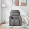 A gray fabric recliner chair is shown in a well-lit room with a floor lamp and artwork on the wall. Náhľad obrázku produktu