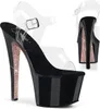 SKY-308CRS Damen Sandale von Pleaser, Transparent Beige , Produktbild-Vorschau 1