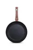 A frying pan with a brown handle is shown against a white background. Náhľad obrázku produktu