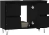 vidaXL Badschrank Schwarz 80x33x60 cm Holzwerkstoff Produktbild-Vorschau 2