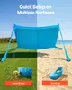 Tenda da spiaggia VEVOR con protezione solare (UPF 50+) 3,4 Anteprima dell’immagine prodotto 5