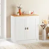 Kommode BOLTON aus Kiefer in weiß/braun, Sideboard mit 2 Produktbild-Vorschau 1