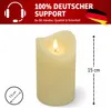 4x LED Echtwachs Kerzen Set mit Timer beweglicher Flamme Produktbild-Vorschau 2