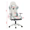 A gaming chair with dimensions indicated by red lines and text. Anteprima dell’immagine prodotto