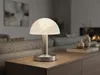LED Touch Tischleuchte dimmbar - Pilzlampe Silber mit Glas Produktbild-Vorschau 1