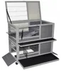 Indoor Kleintierstall Belinda grau 90 x 53 x 95 cm Produktbild-Vorschau 1