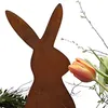 Osterdeko Hase Franz | Edelrost Osterhase aus Metall Produktbild-Vorschau 5