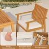 COSTWAY Sedie da giardino in legno di acacia, set da 2, Anteprima dell’immagine prodotto 5