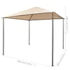 Pavilion Partyzelt Überdachung 3x3 m Stahl Beige Produktbild-Vorschau 8