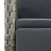 vidaXL 9 tlg. Garten Essgruppe mit Kissen Grau Poly Rattan Produktbild-Vorschau 8
