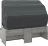 3-Sitzer-Gartensofa mit Dach und Fußhocker Grau Poly Rattan Produktbild-Vorschau 5