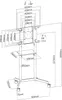 PureMounts® TV Standfuß, mobil, Display 37-70", weiß, Höhe Produktbild-Vorschau 7