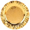 Runde Gold Serviertablett 20cm Fächerförmig Wellenform Produktbild-Vorschau 3