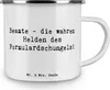 Mr. & Mrs. Panda Emaille Tasse Spruch Beamtin Heldin - Weiß Produktbild-Vorschau 3