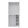 An empty white wardrobe with its doors open. Anteprima dell’immagine prodotto